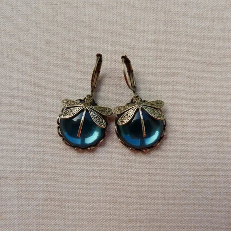 Antikguld Dragonfly-örhängen