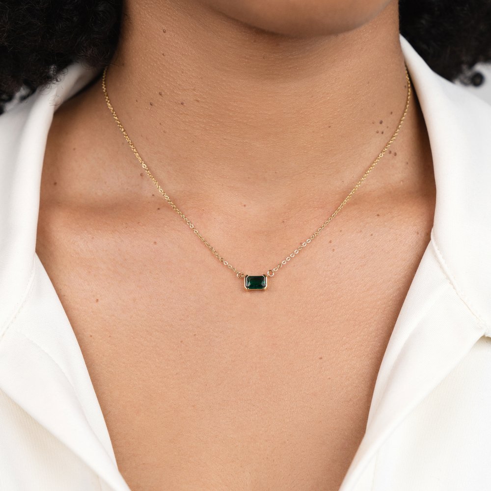 Moni Grön Smaragdhalsband