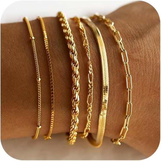 Isabella Vernetta armbandsset | Guld 0