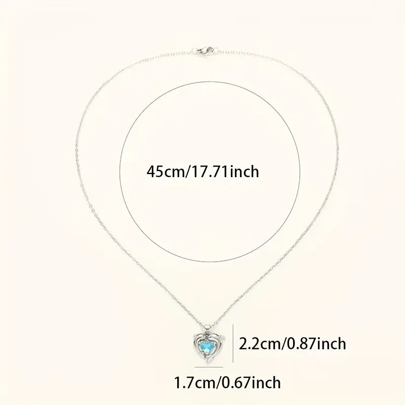 Oceanheart Tvillingar Halsband | Vitt Guld 4